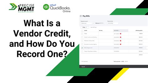 vendor credit in quickbooks online